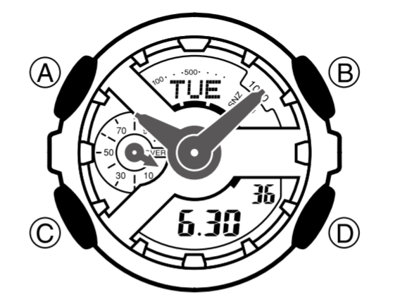 how to set digital time on g shock