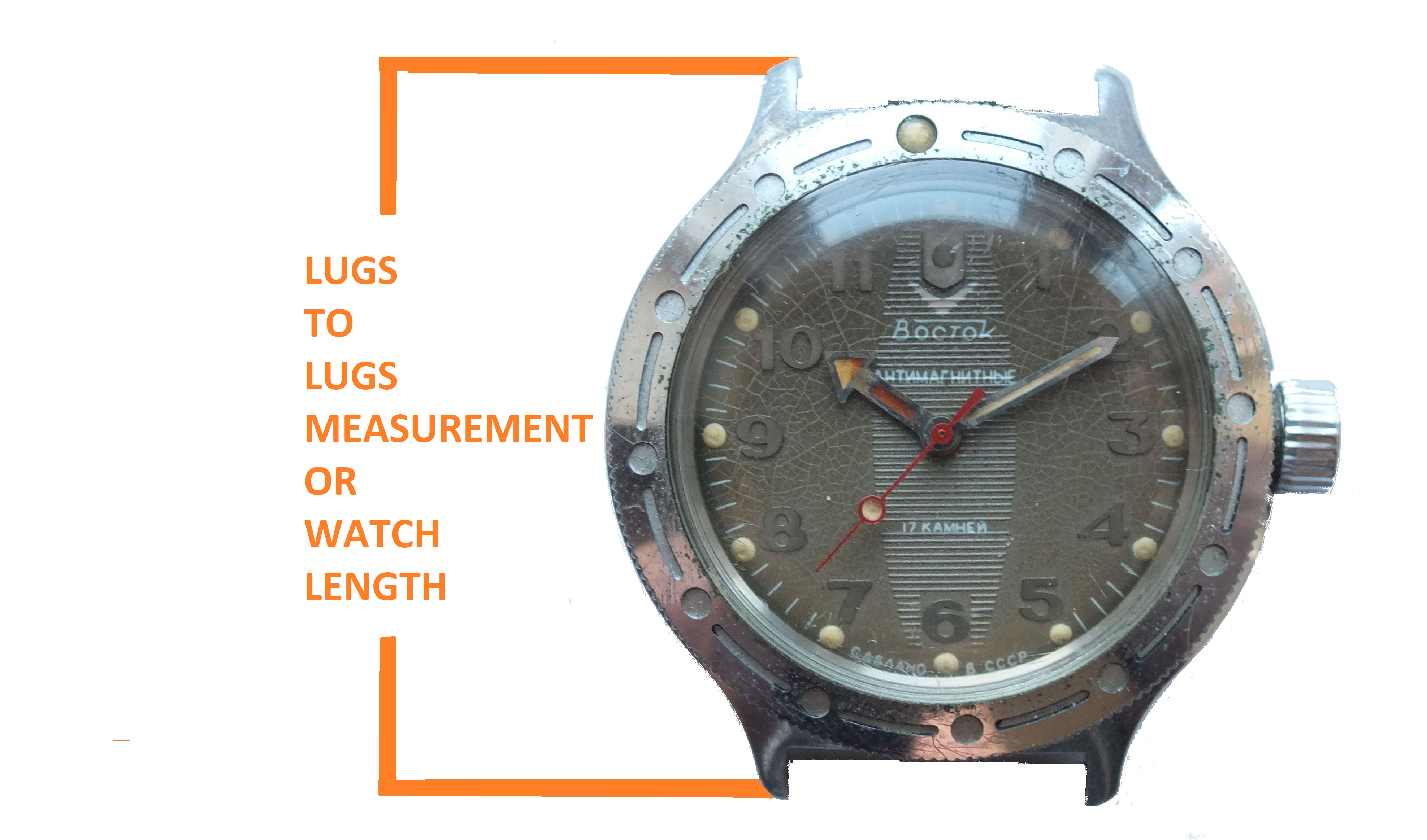 how to measure lugs to lugs measurement of watch