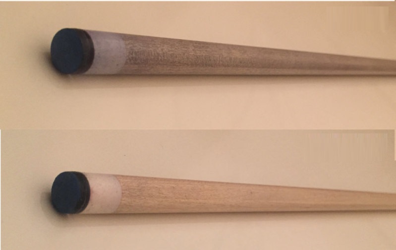 clean cue shaft with alcohol