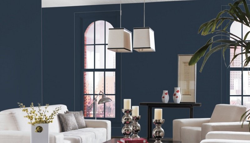 sherwin williams naval living room 2