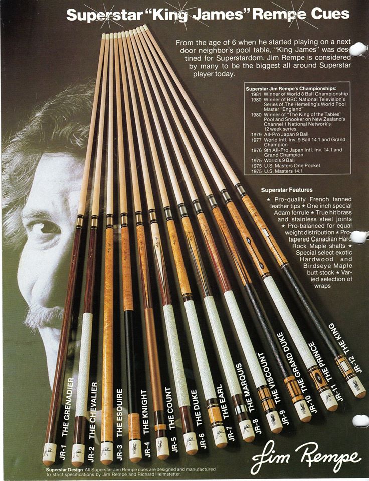 king james adam pool cues