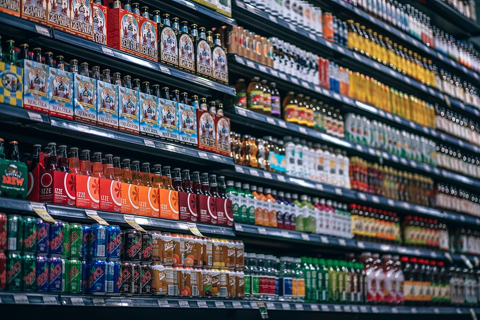 diet sodas shelf