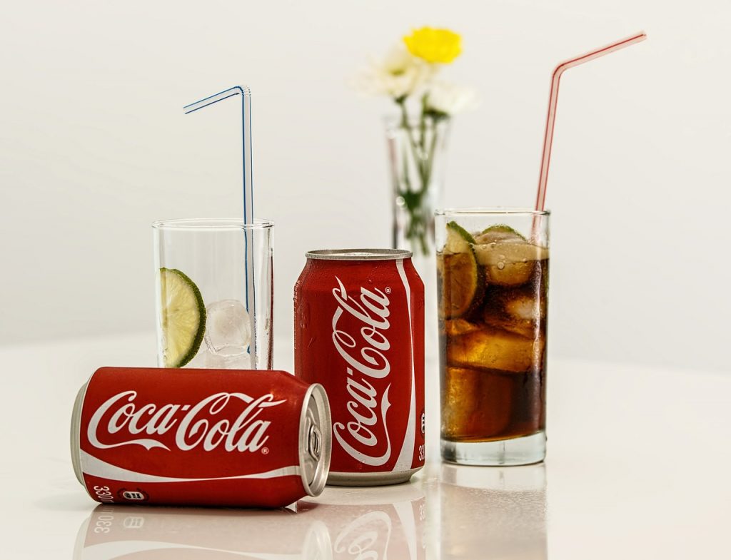 shape of beverage cans jack and coke diet soda coca-cola flavor