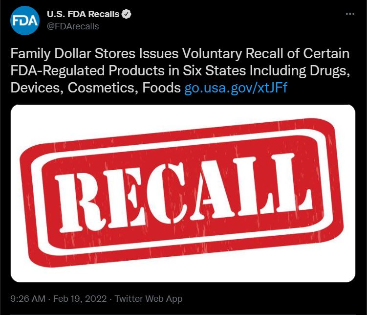 family dollar recall