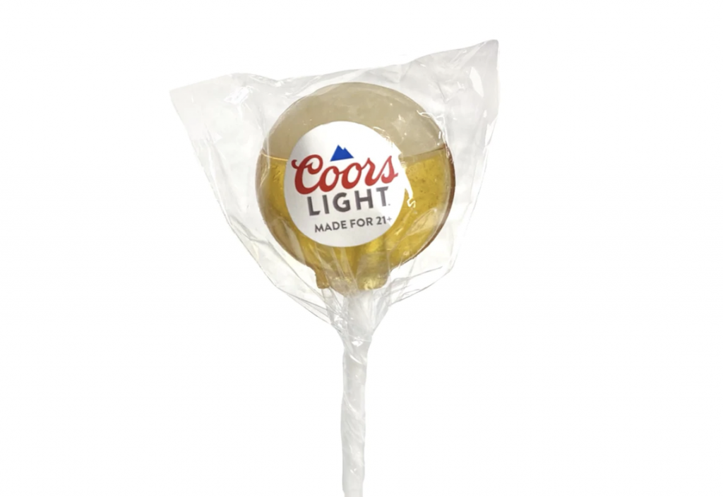 beer-flavored lollipop