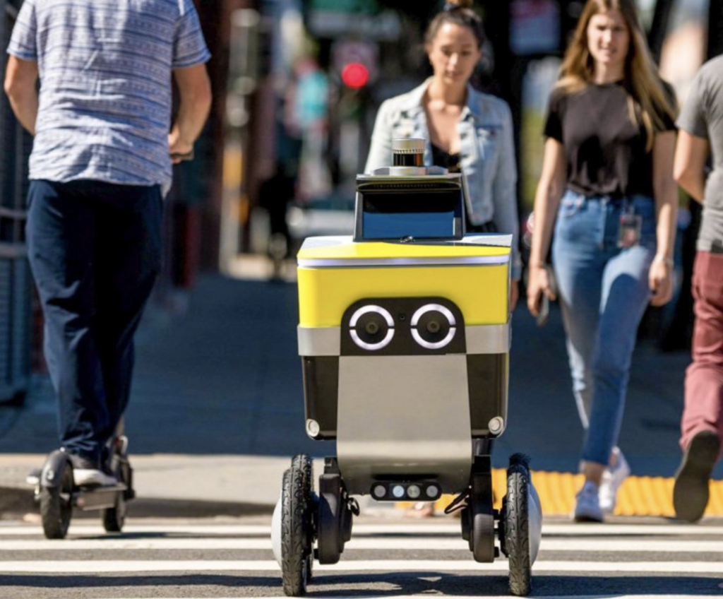 food delivery robot crime scene