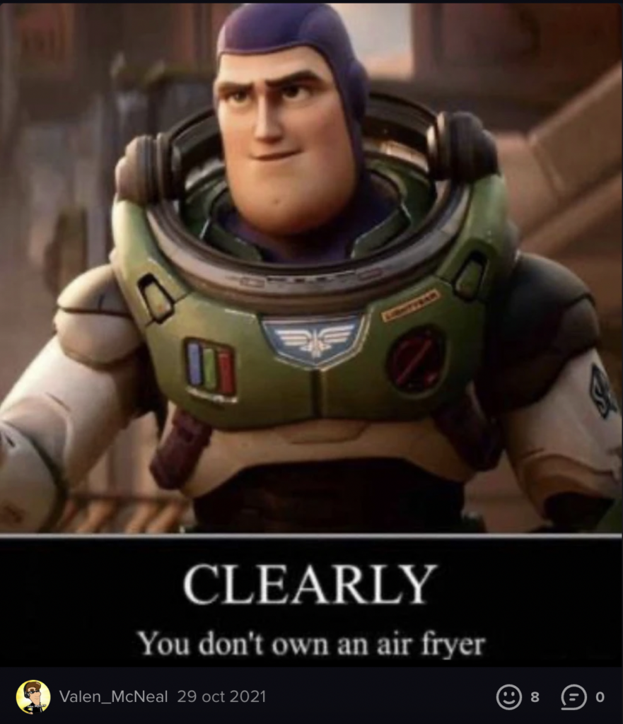 clearly you don't own an air fryer, air fryer