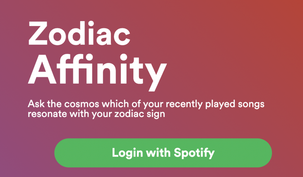 zodiac affinity spotify