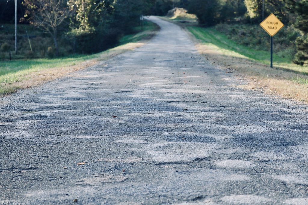 Arnold Schwarzenegger; potholes